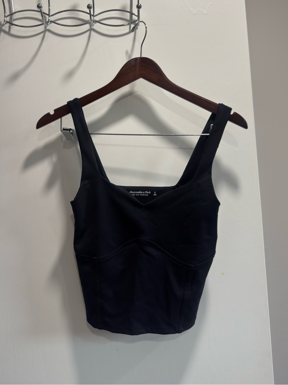 NWOT Black Abercrombie & Fitch Ponte Corset Sweetheart Tank Top